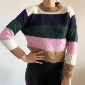 COS Multicolor Striped Crew Neck Sweater